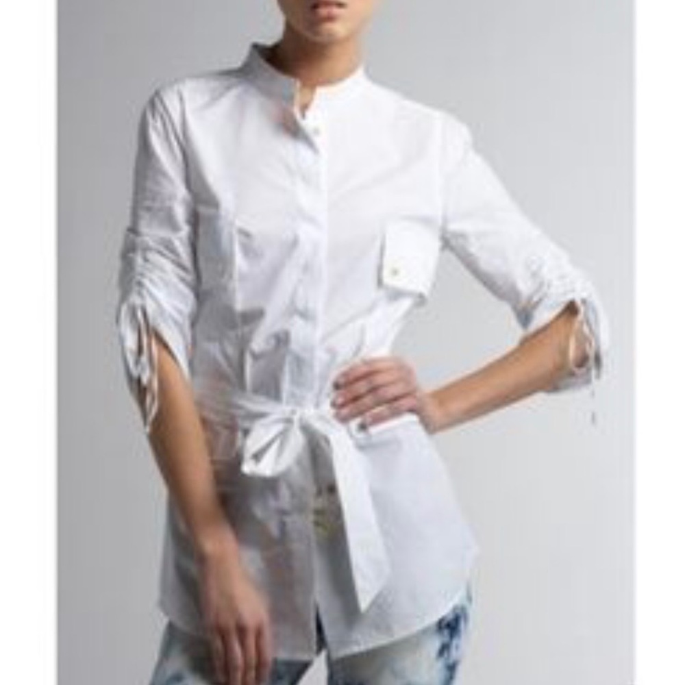 TORY BURCH “AARON” POPLIN SHIRT SIZE 6 - Picture 2 of 8